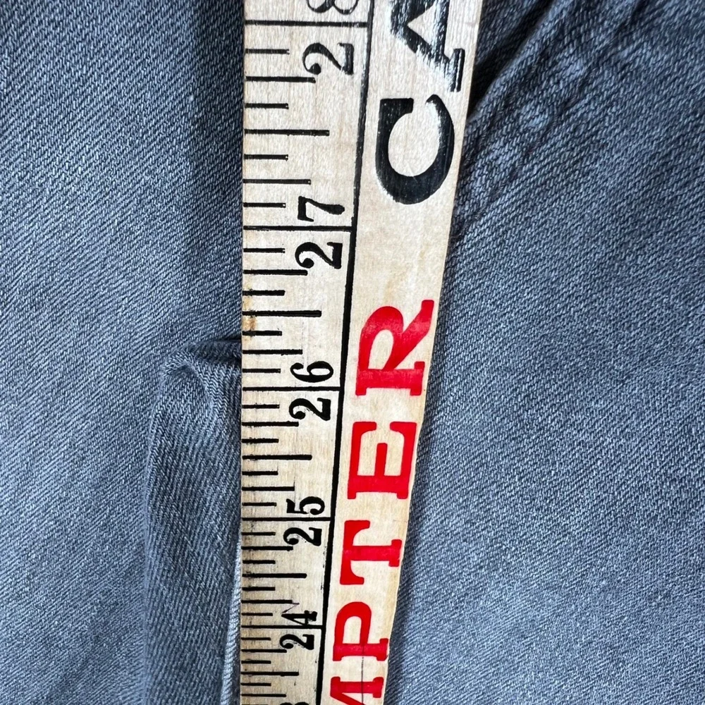 Hudson Womens Grey‎ High Rise Straight Leg Distressed Raw Hem Jeans Size 26
